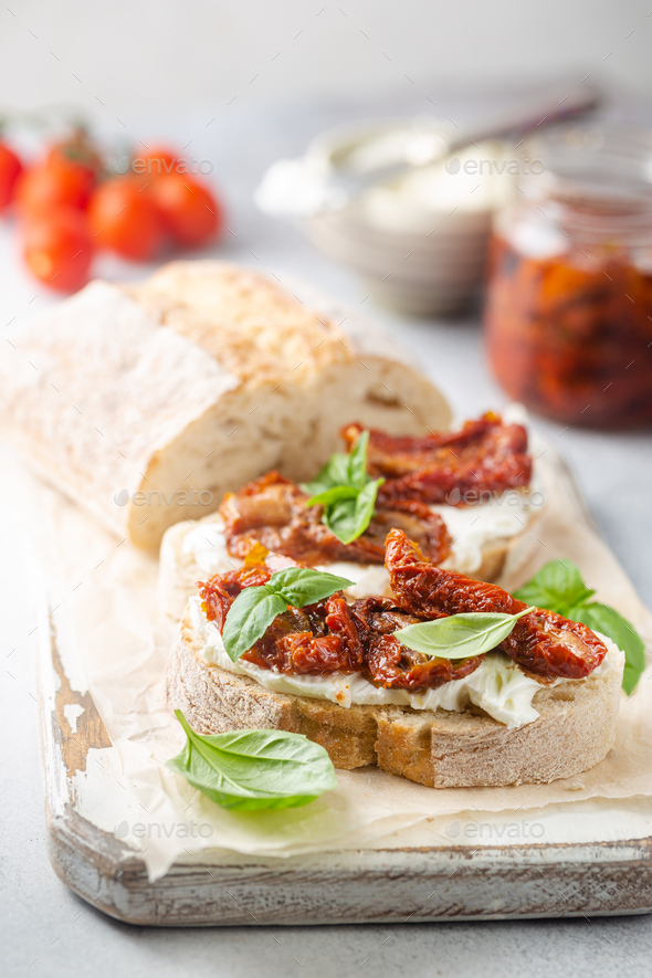 Bruschetta with sundried tomatoes Stock Photo by ipolly80 PhotoDune